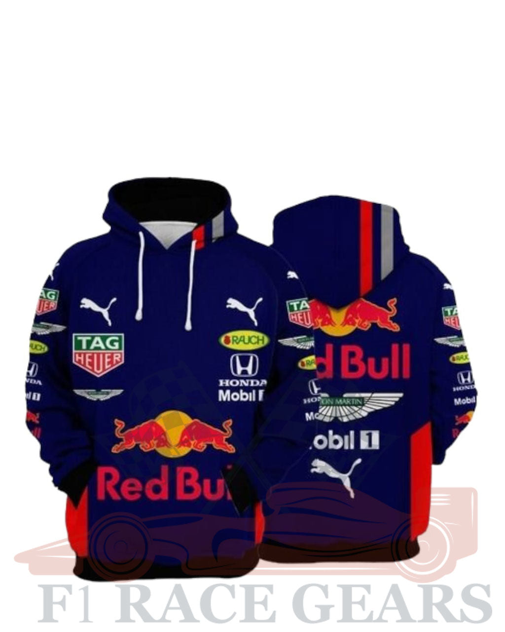 F1 rad Bull fleece hoddy F1 RACE GEARS