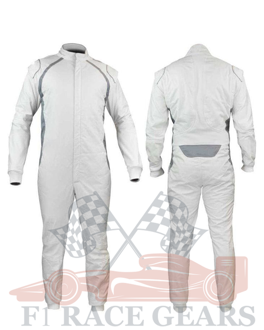 Go Kart cardura white race suit