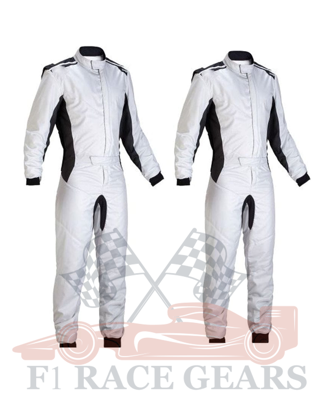 Go kart cardura race suit Black & White.