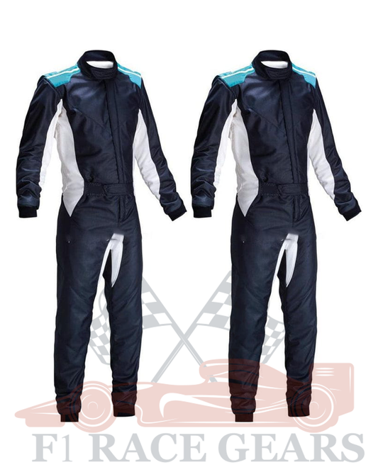 Go kart cardura race suit Black & White