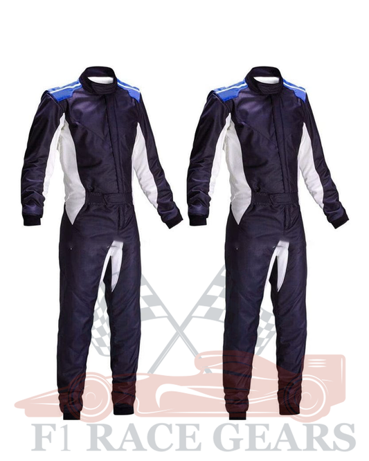 Go kart cardura race suit Navy Blue & White