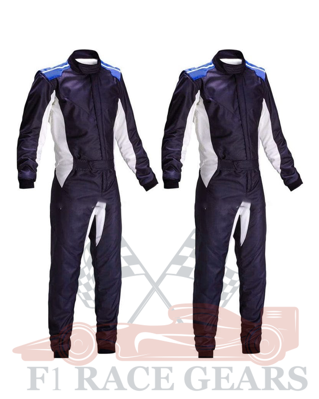 Go kart cardura race suit Navy Blue & White