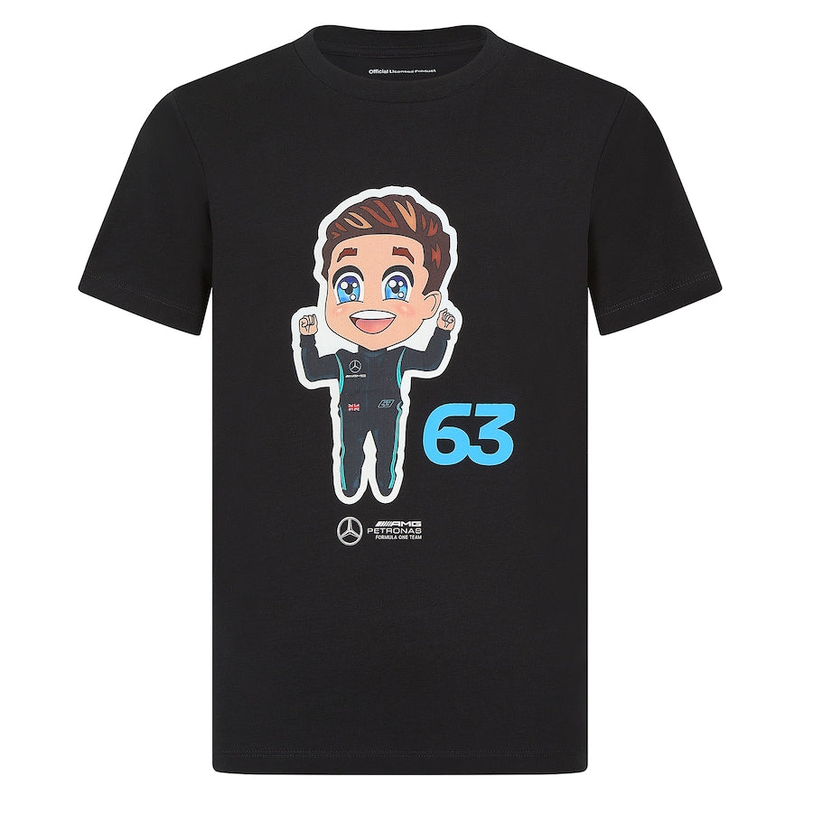 Mercedes AMG Petronas F1 George Russell 63 Caricature T-Shirt