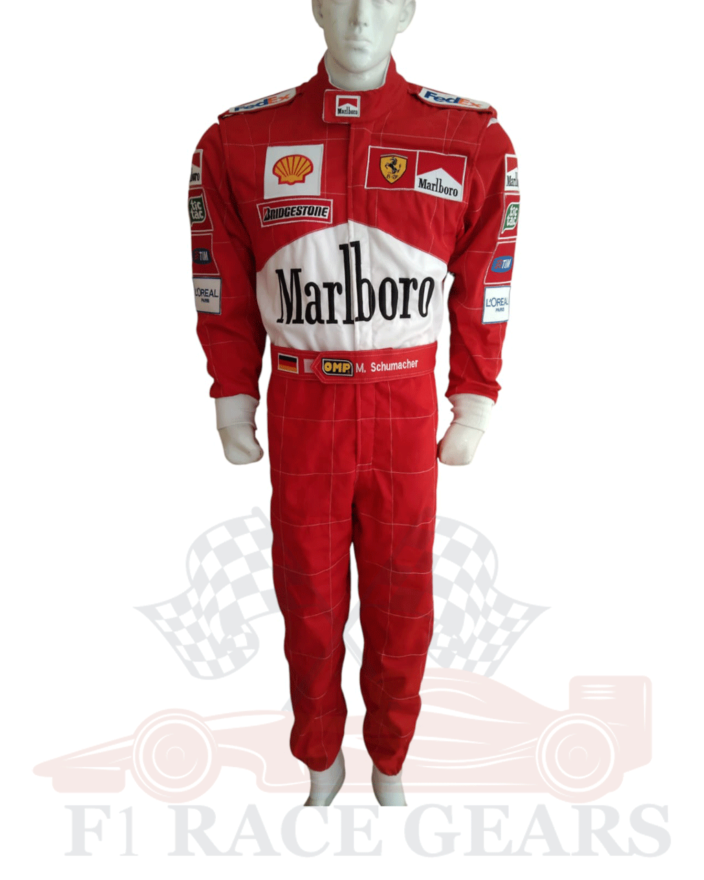 F1 Michael Schumacher 2001 embroidery patches race suit