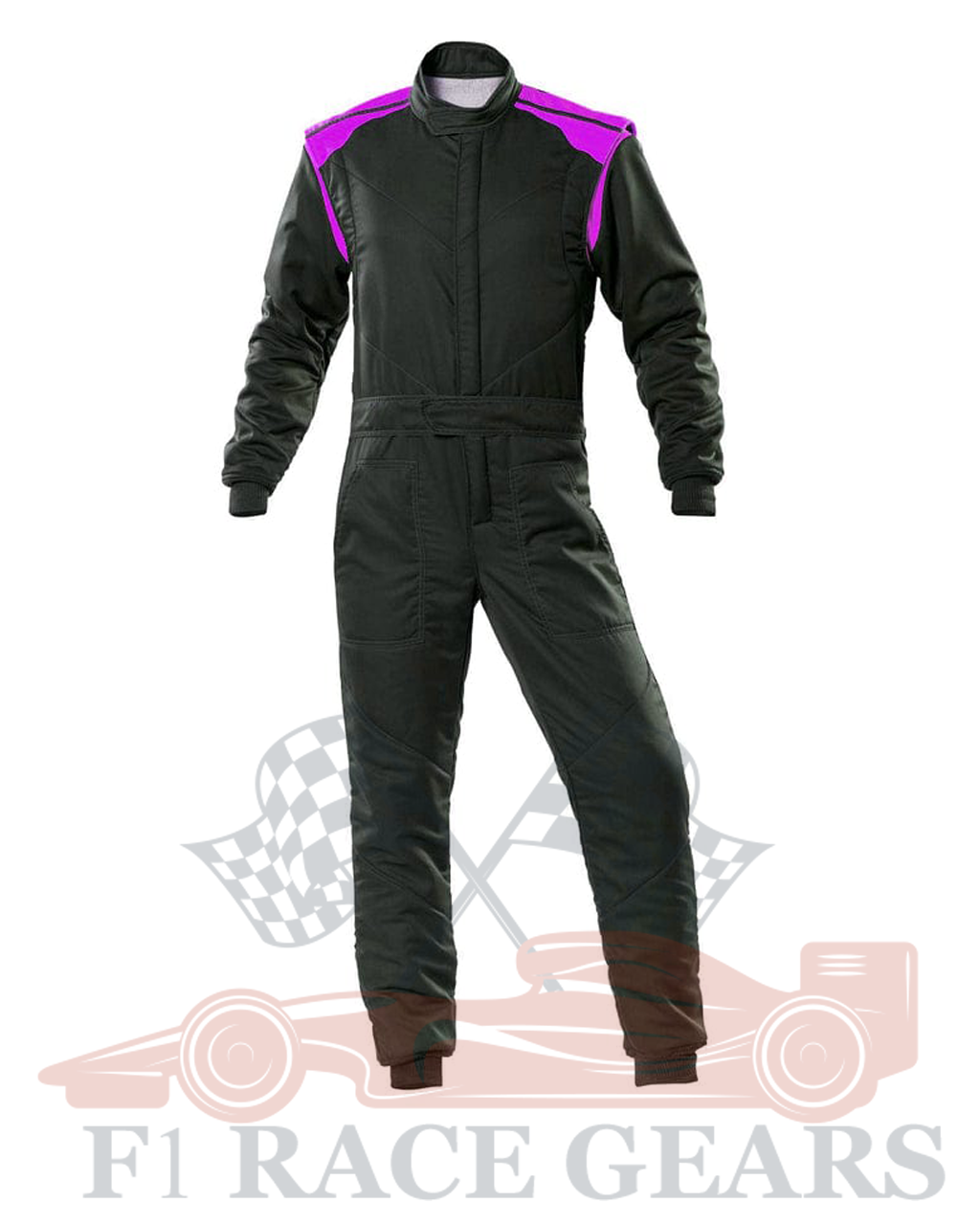 Go kart crdura race suit Black & Purpule