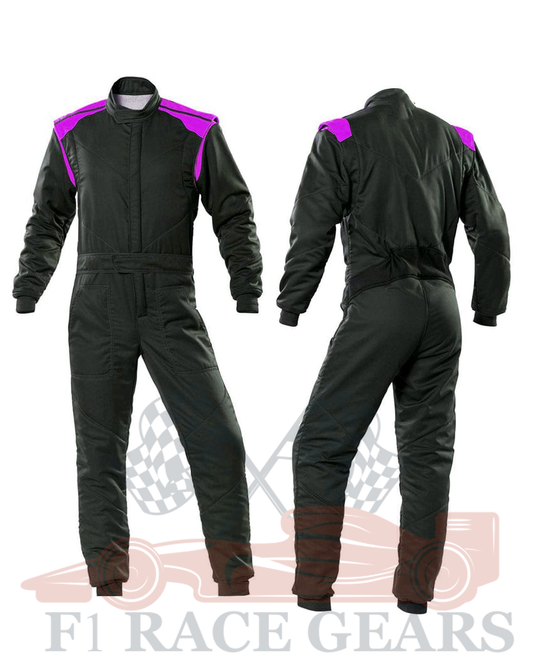 Go kart crdura race suit Black & Purpule