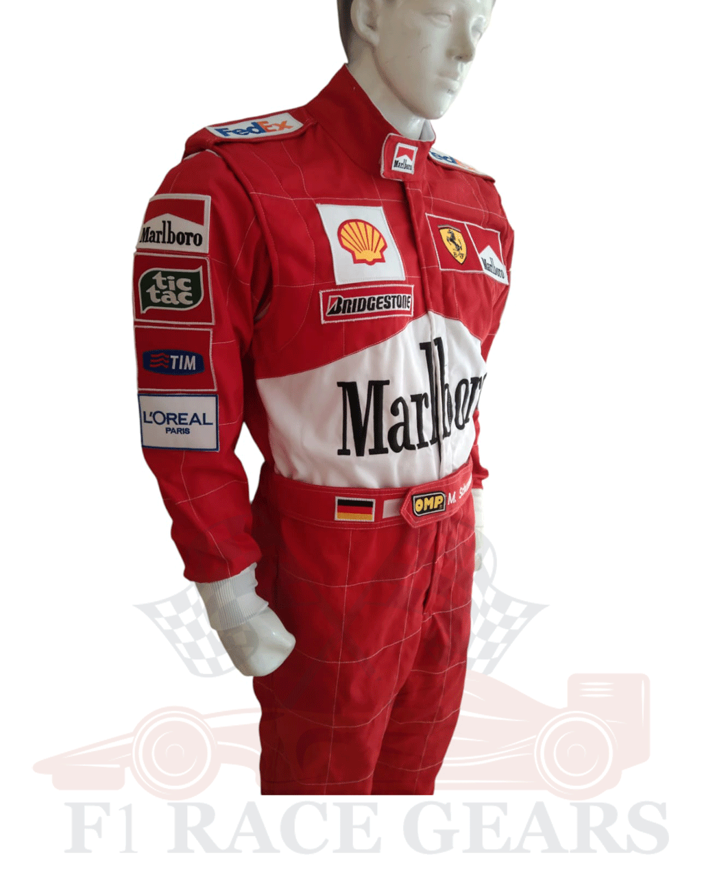 F1 Michael Schumacher 2001 embroidery patches race suit