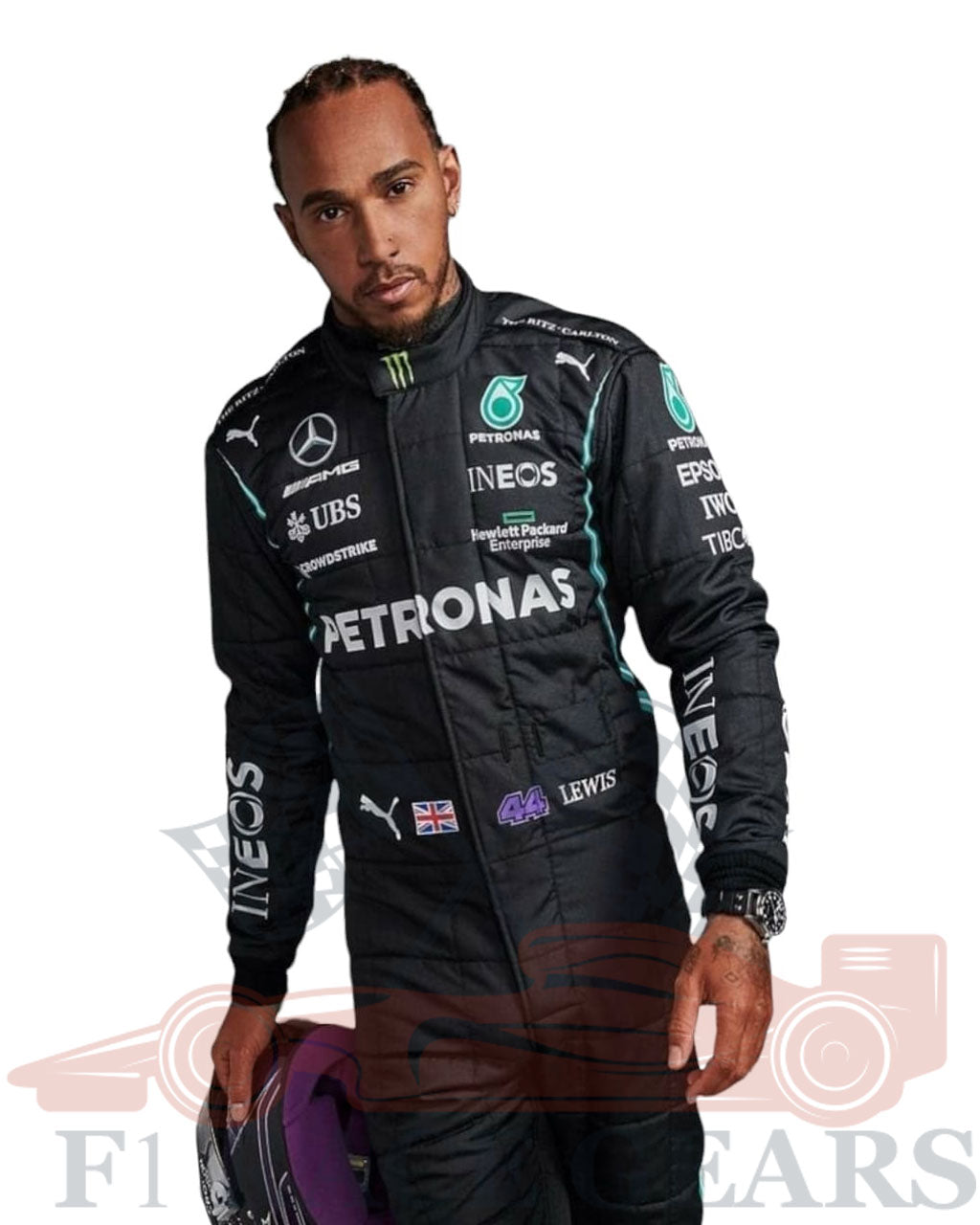 F1 Mercedes Lewis Hamilton 2021 race  suit