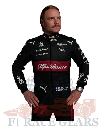 F1 go kart valtteri Bottas Alfa Romeo 2023 race suit