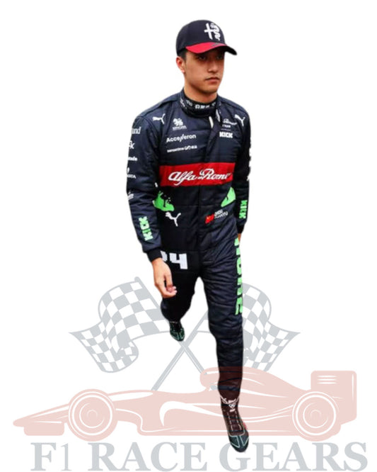 F1 Zhou Guanyu Alfa Romeo 2024 race suit