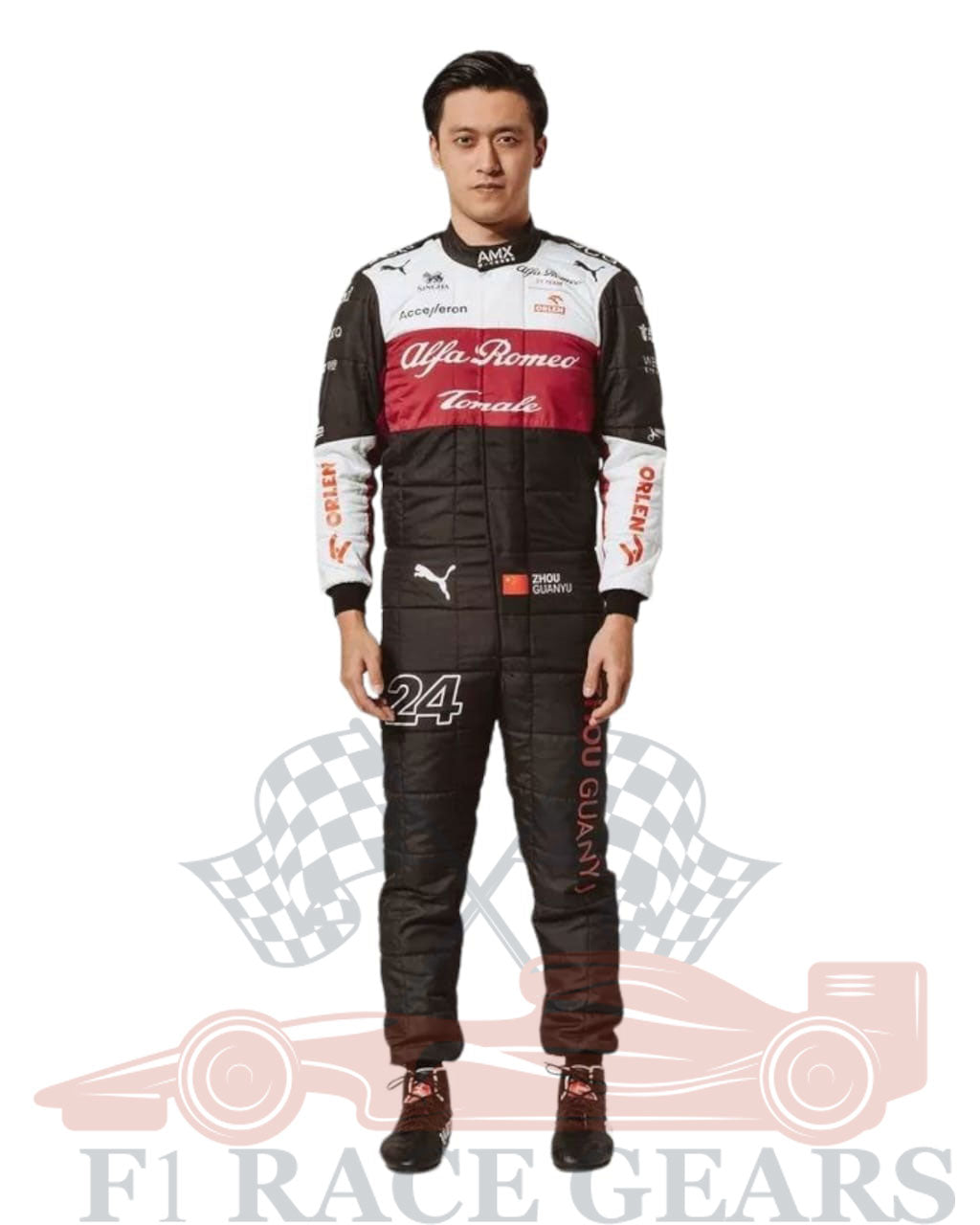 F1 Zhou Guanyu Alfa Romeo 2022 race suit
