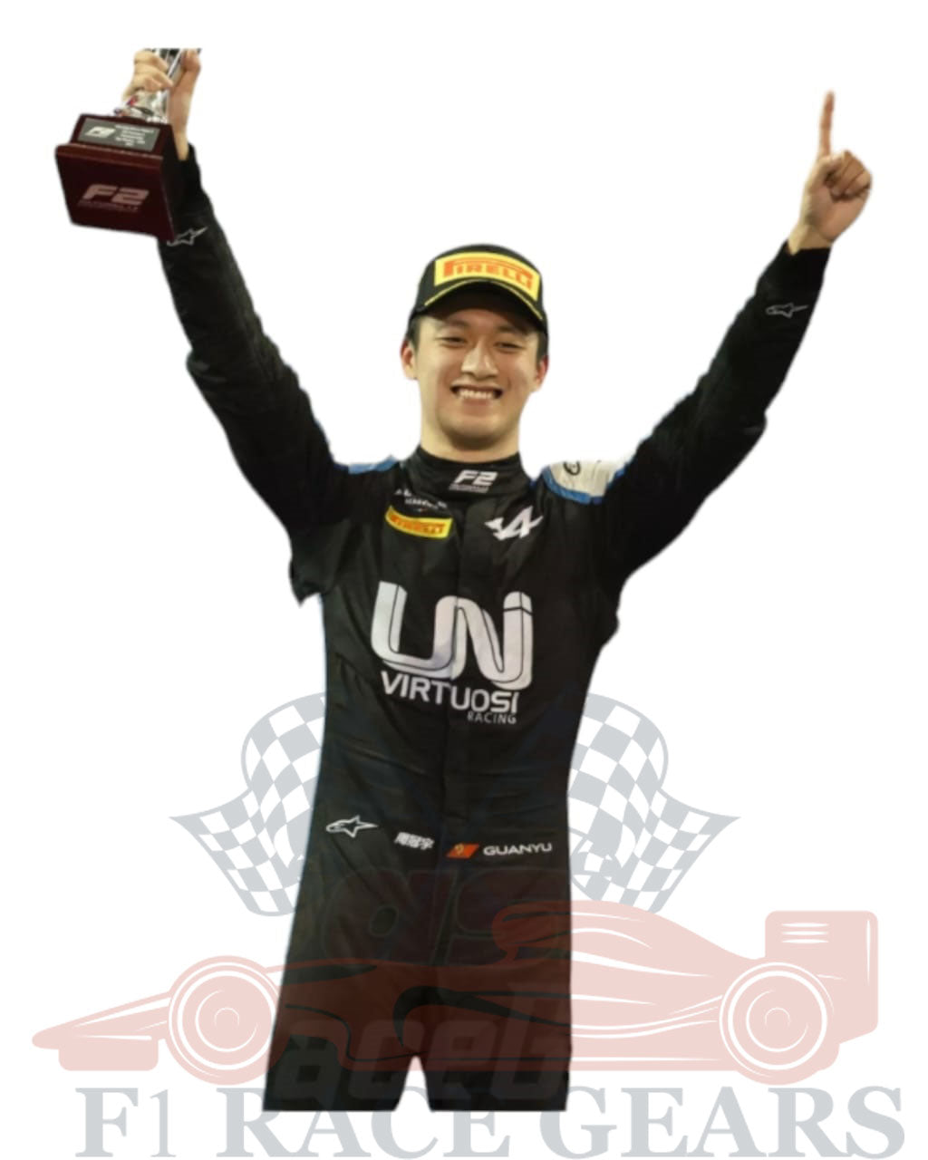 Formula 2 Zhou Guanyu Alpine 2021 race suit