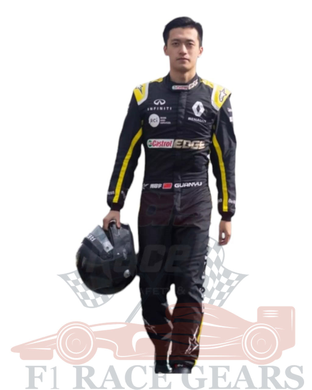 Formula 2 Zhou Guanyu Renault 2019 race suit