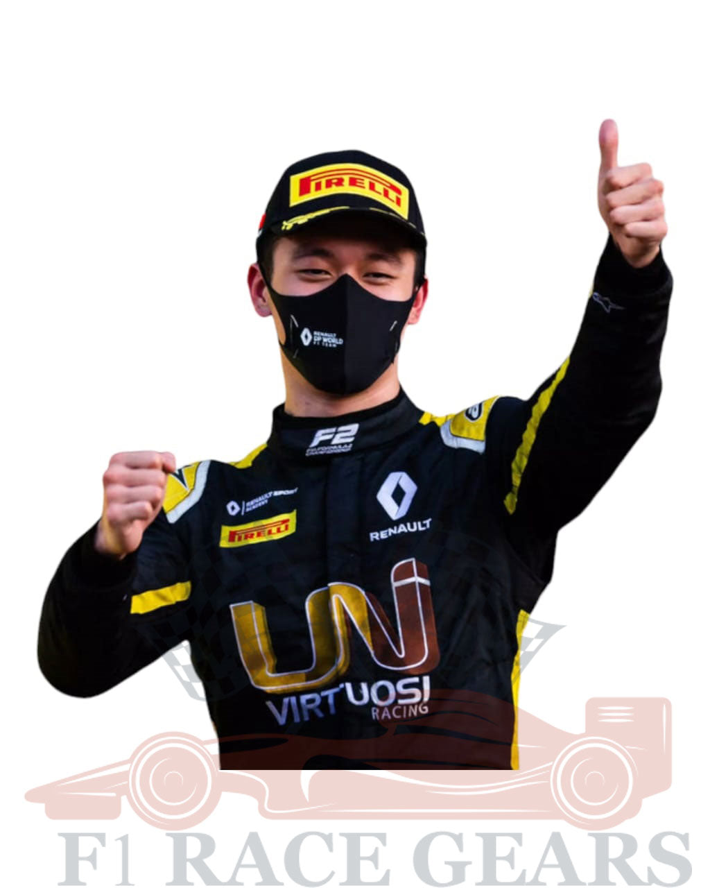 Formula 2 Zhou Guanyu Renault 2020 race suit