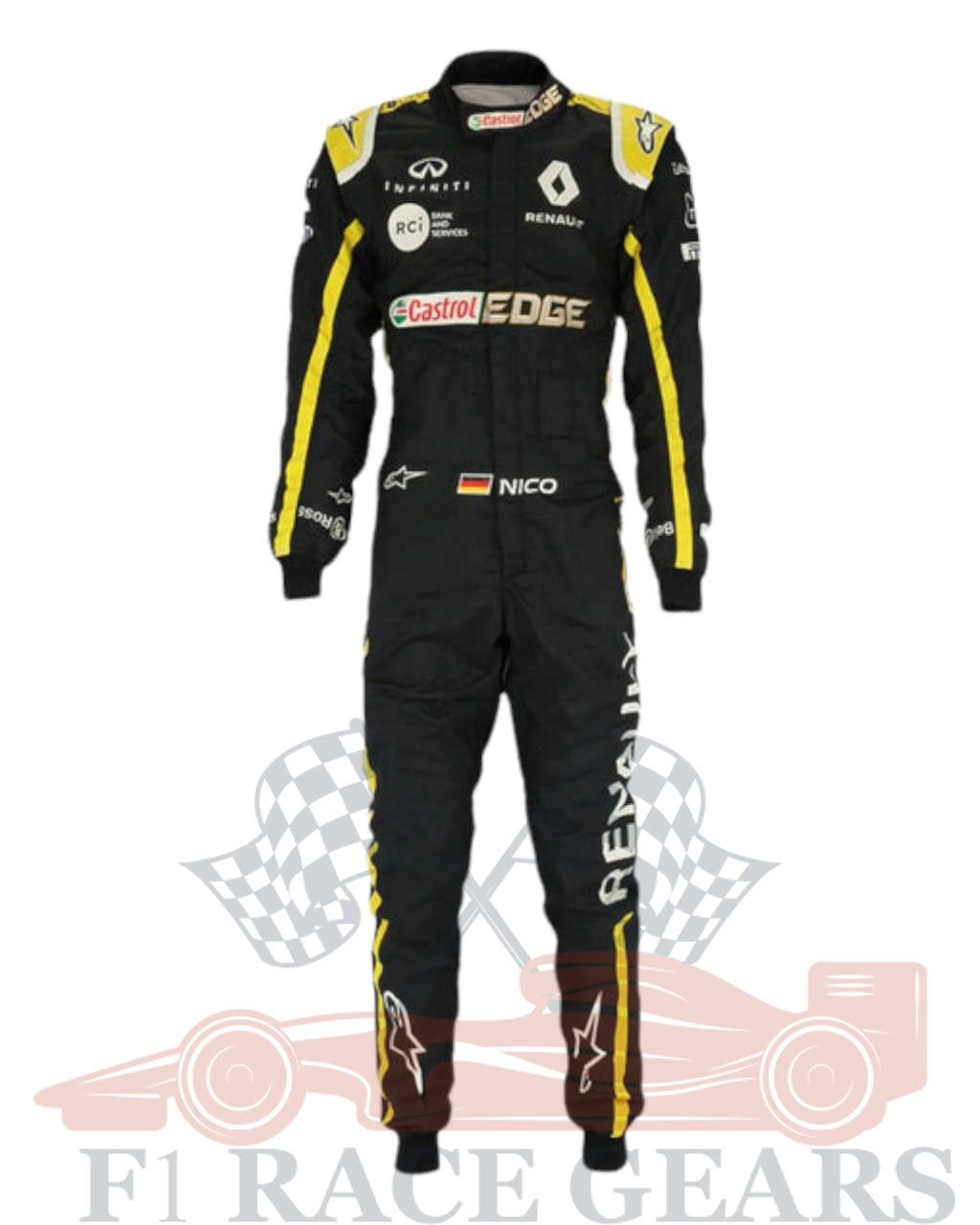 F1 Nico Hulkenberg Renault F1 team 2019 race suit