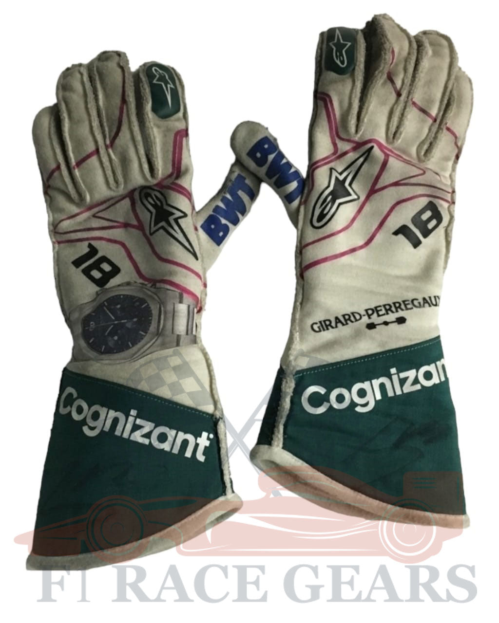 F1 Alpine lance stroll 2021 race gloves