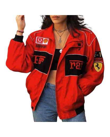 Vintage Ferrari Racing Stylish Winter F1 Jacket