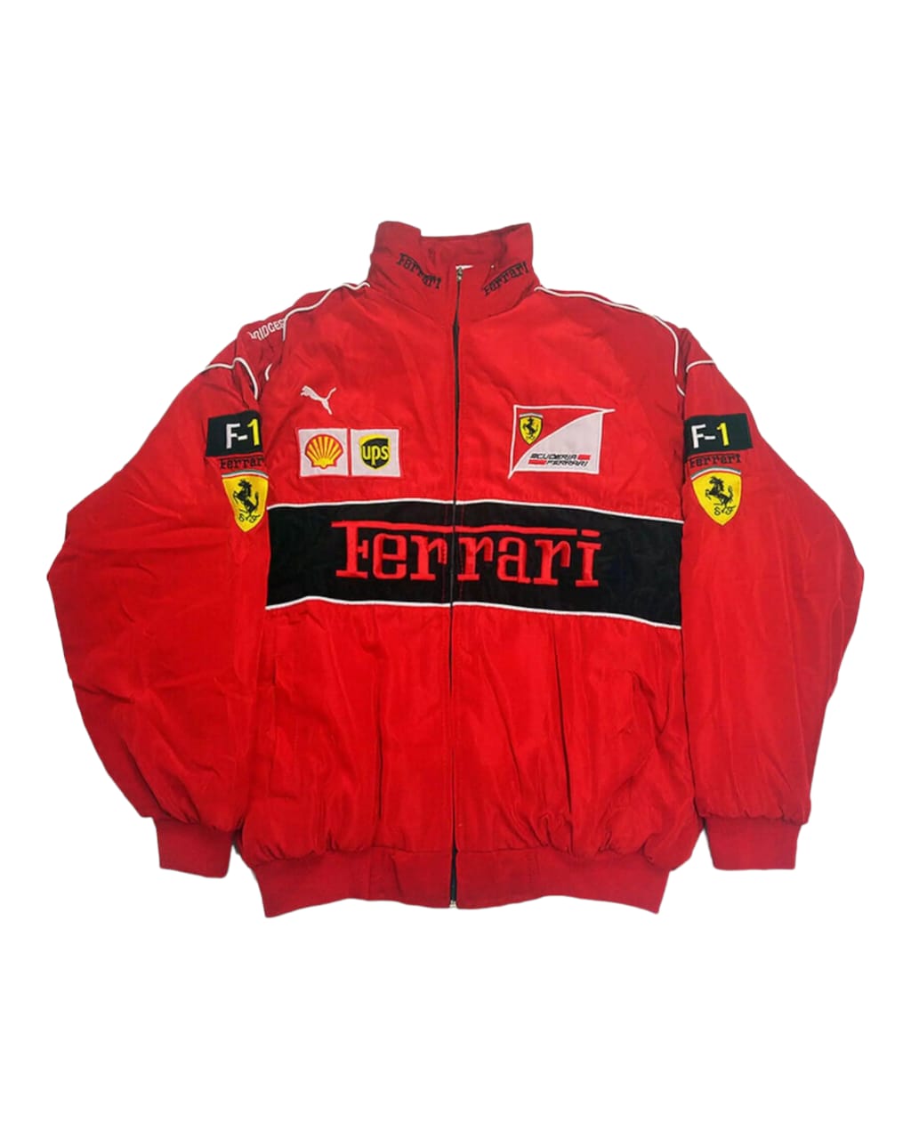 Vintage Ferrari Racing Stylish Winter F1 Embroidry Fire Proof  Jacket
