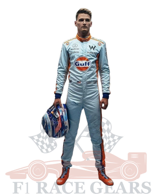 F1 Logan Sargeant  gulf Singapore gp 2023 race suit