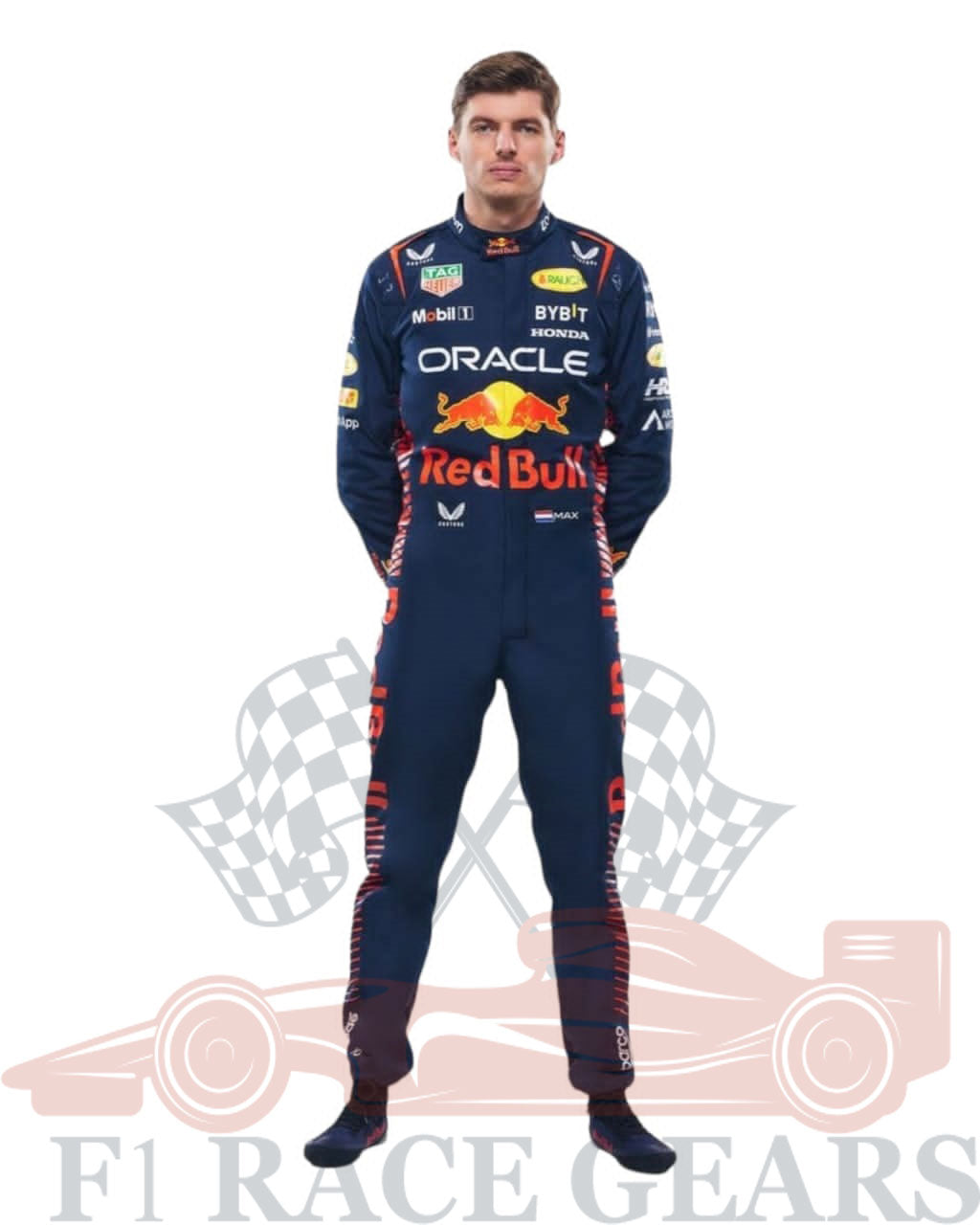 F1 Max verstappen Red bull Honda Oracle 2023 race suit