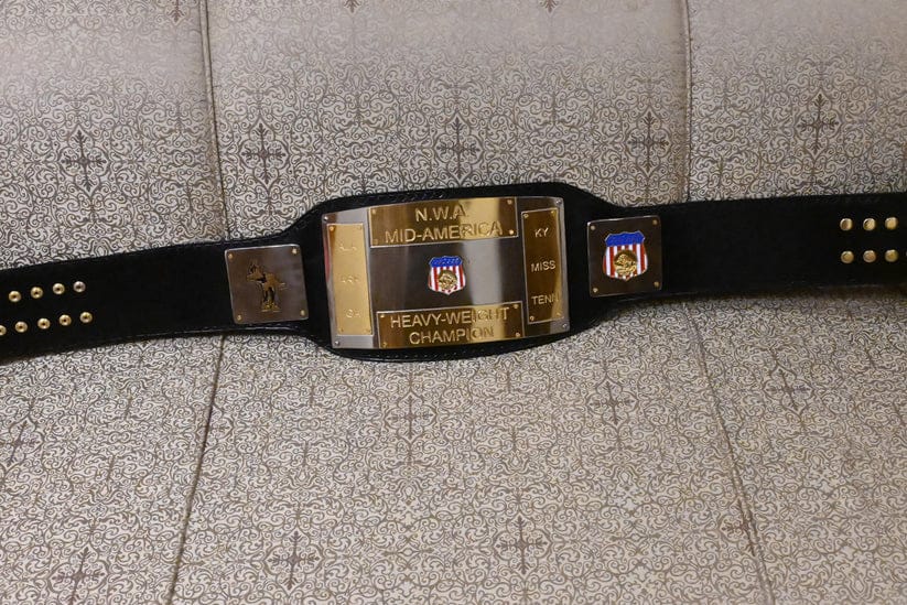 NWA Mid America Heavyweight Champion Dual Plated Title Belt