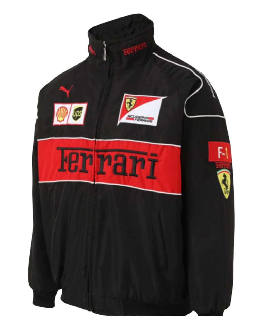 Ferrari F1 Vintage black Embroidry Jacket