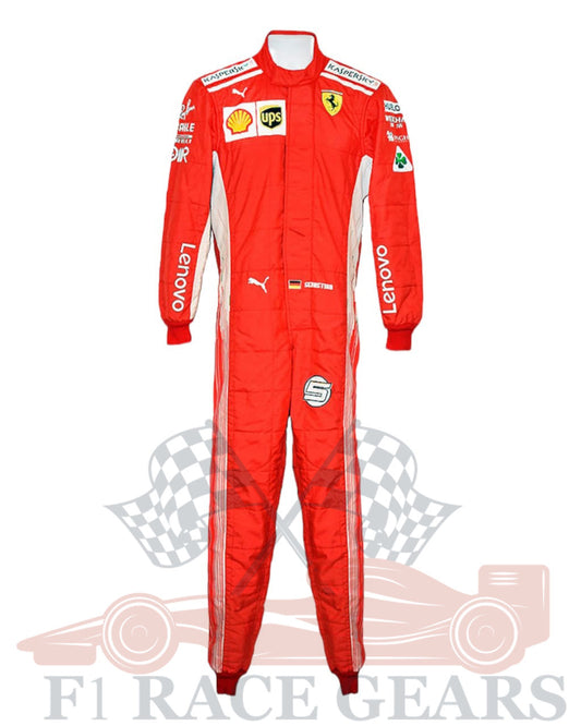 F1 Sebastian vettel  worn scuderia 2018 ferrari race suit