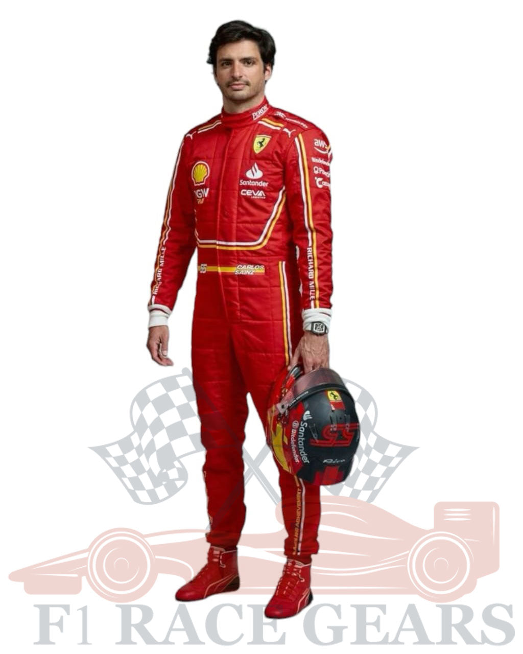 F1 New Carlos Sainz scuderia Ferrari 2024 race suit