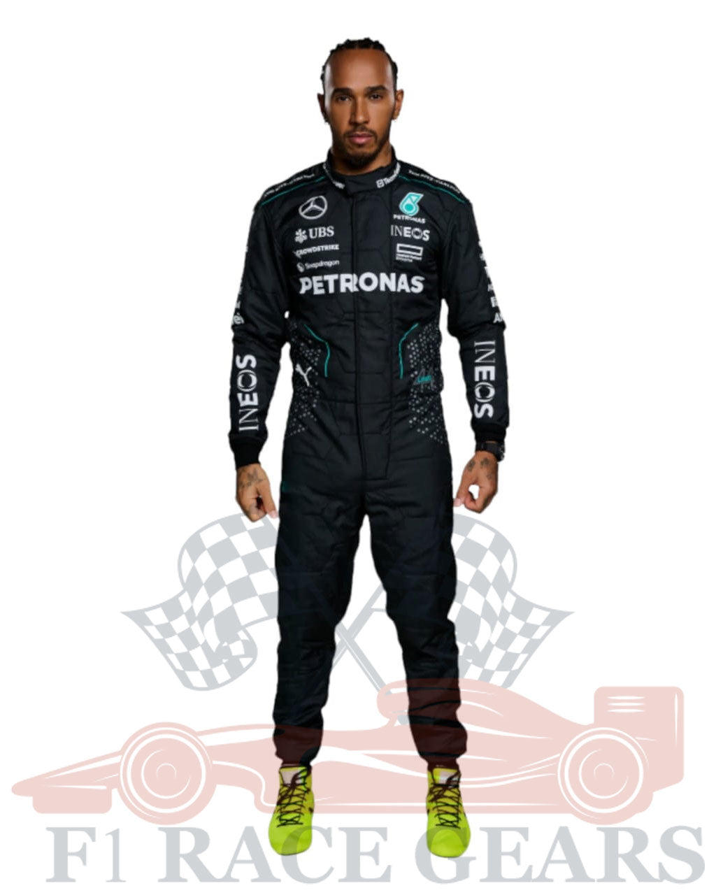 F1 2024 Lewis Hamilton Mercedes AMG PETRONAS race suit - F1 – F1 RACE GEARS