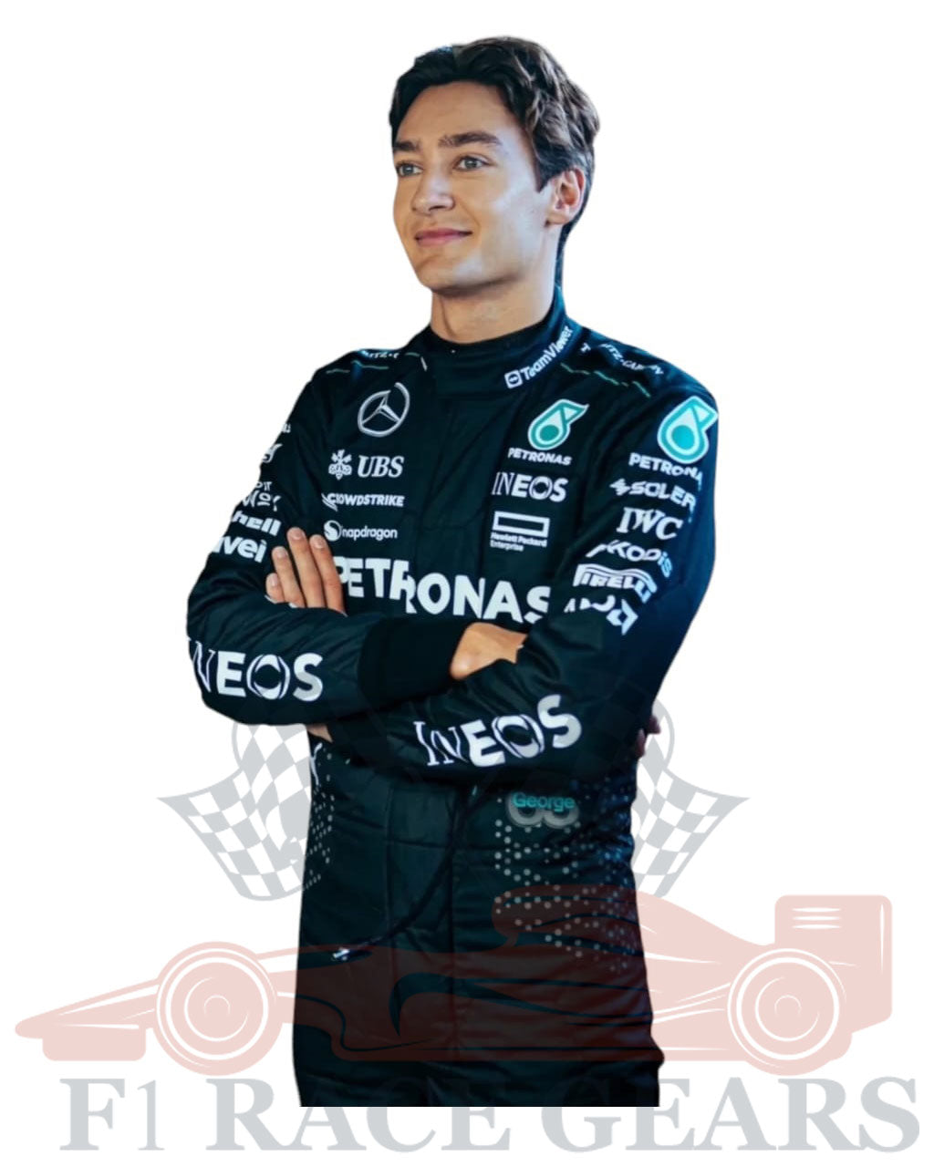 F1 2024 George Russell Mercedes AMG PETRONAS race suit