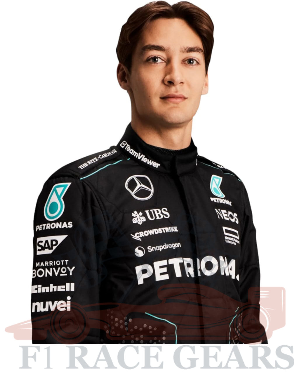 F1 2024 George Russell Mercedes AMG PETRONAS race suit