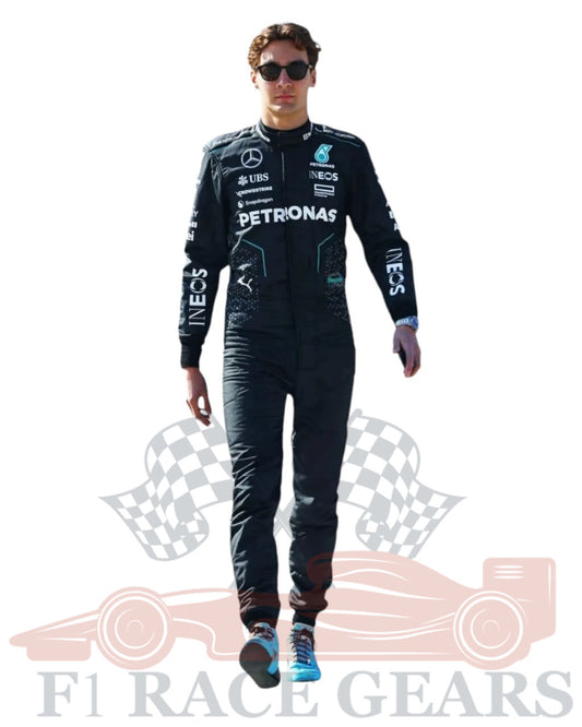 F1 2024 George Russell Mercedes AMG PETRONAS race suit My Store