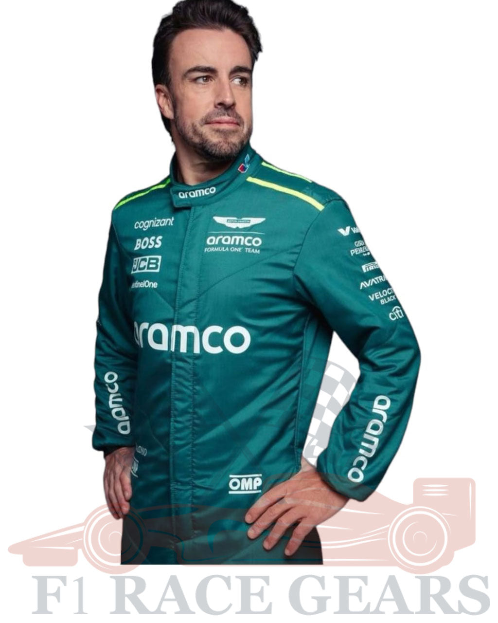 F1 2024 Fernando Alonso Aston Martin race suit