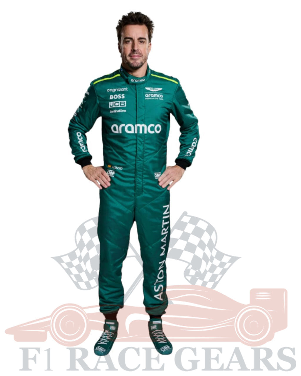 F1 2024 Fernando Alonso Aston Martin race suit