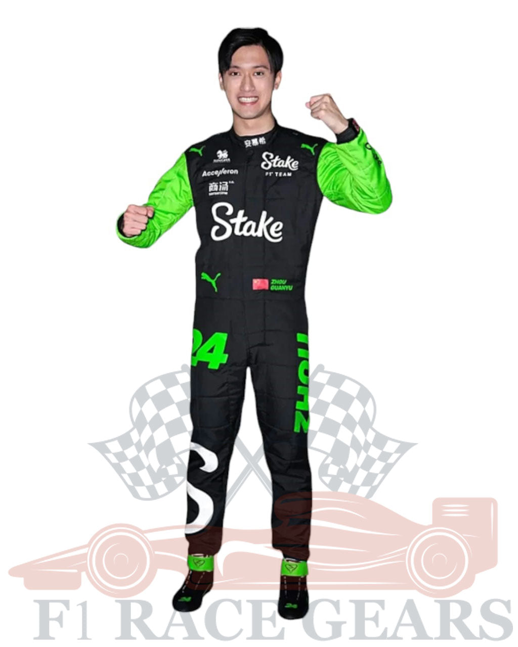 F1 2024 Zhou Guanyu Kick Sauber F1 Team Stake Race Suit
