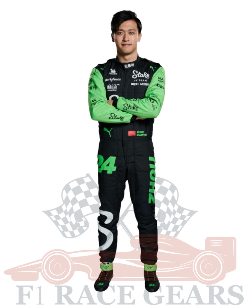F1 2024 Zhou Guanyu Kick Sauber F1 Team Stake Race Suit