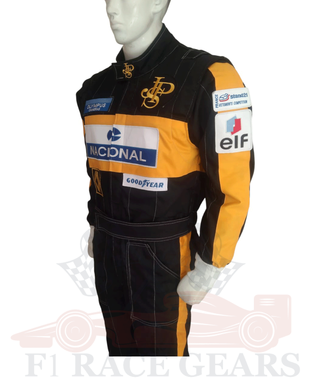 F1 ayrton senna 1985 replica JPS printed race suit