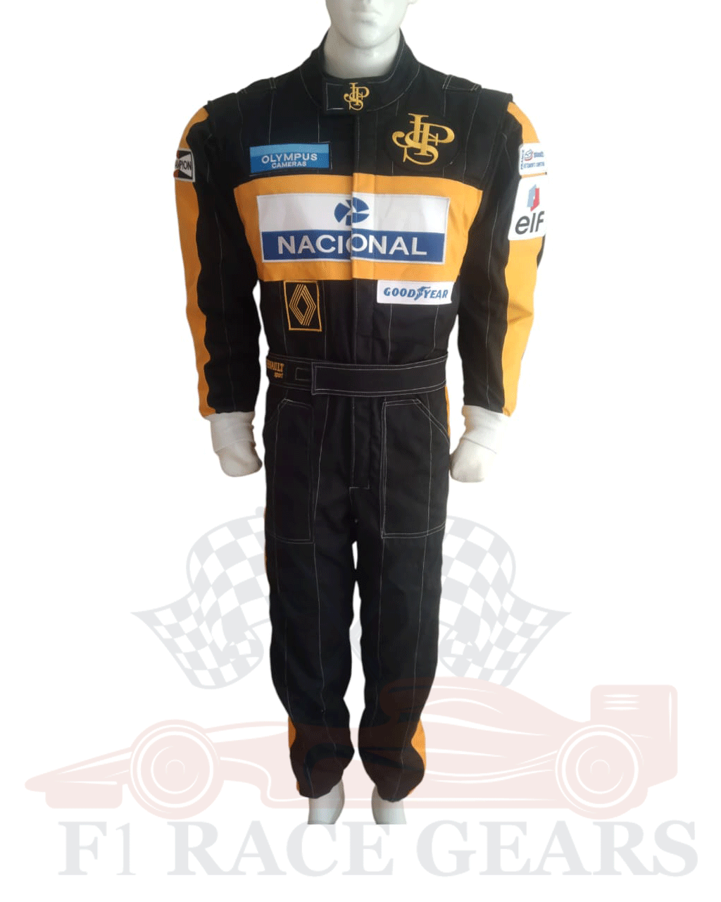 F1 ayrton senna 1985 replica JPS printed race suit