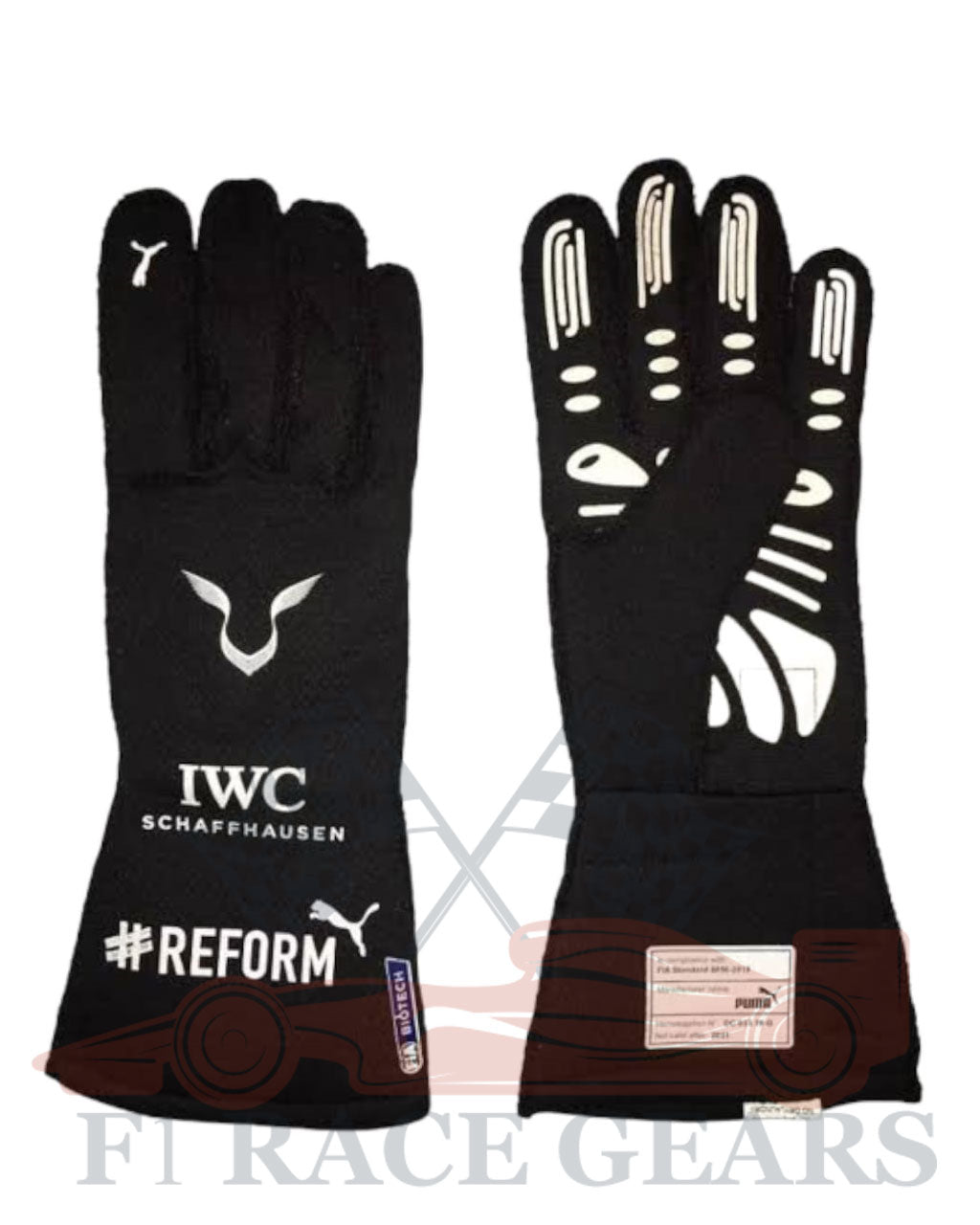 F1 Mercedes George Russell 2023 race gloves