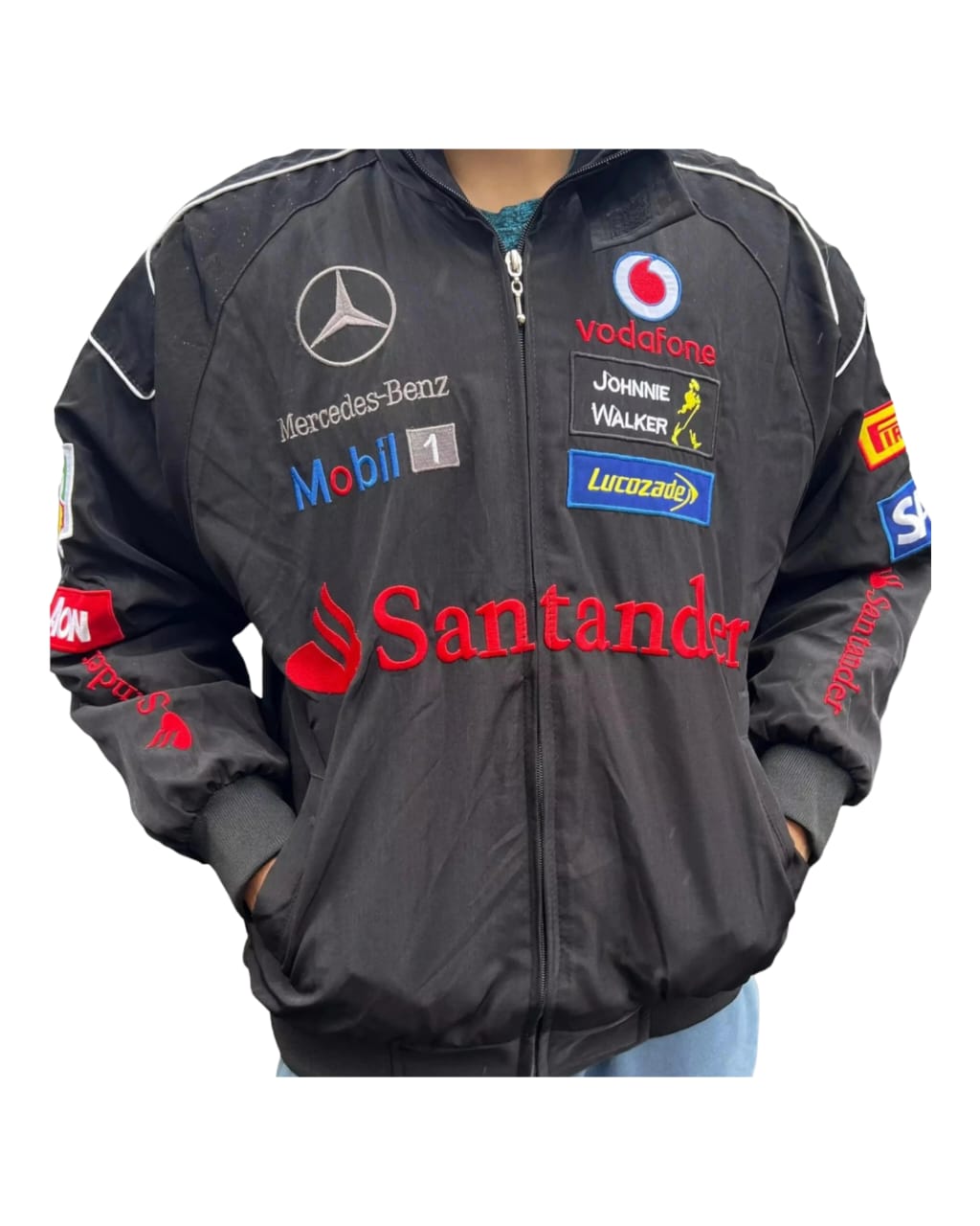 Mercedes F1 Racing Bomber Embroidry Fire Proof   Jacket