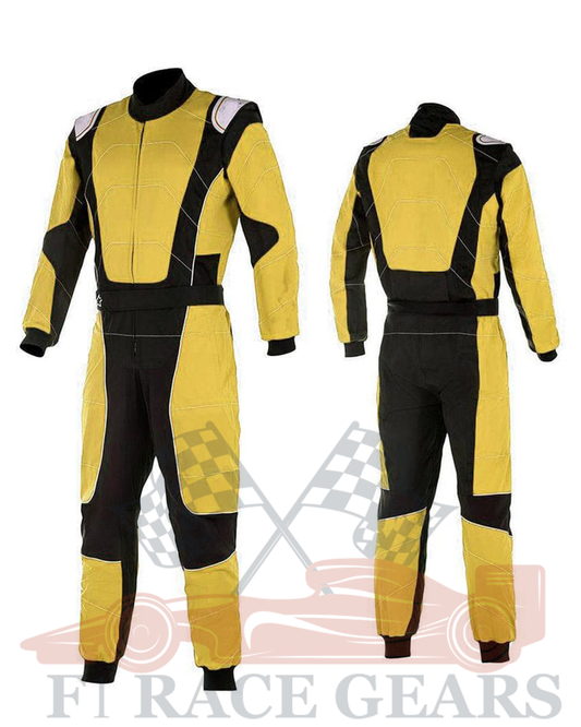 Go kart cardura race suit / Black & Yellow