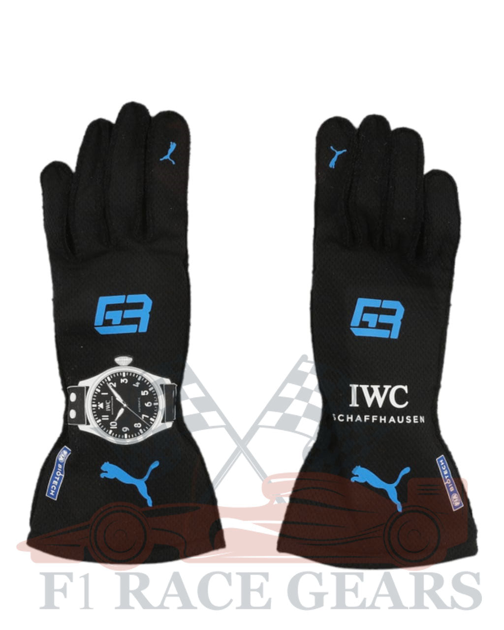 F1 Mercedes George Russell 2022 race gloves