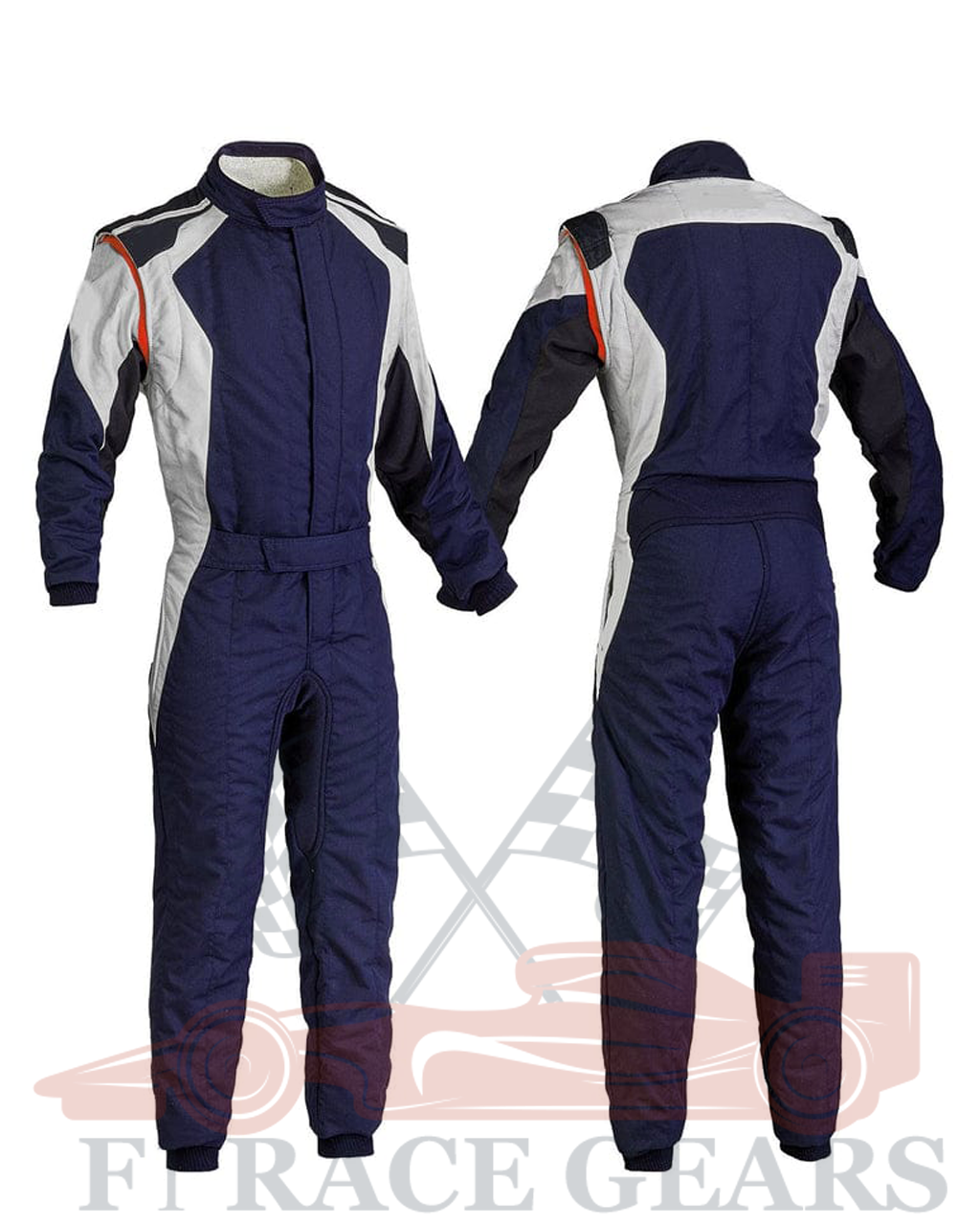 Go kart cardura race suit / Navy blue & White