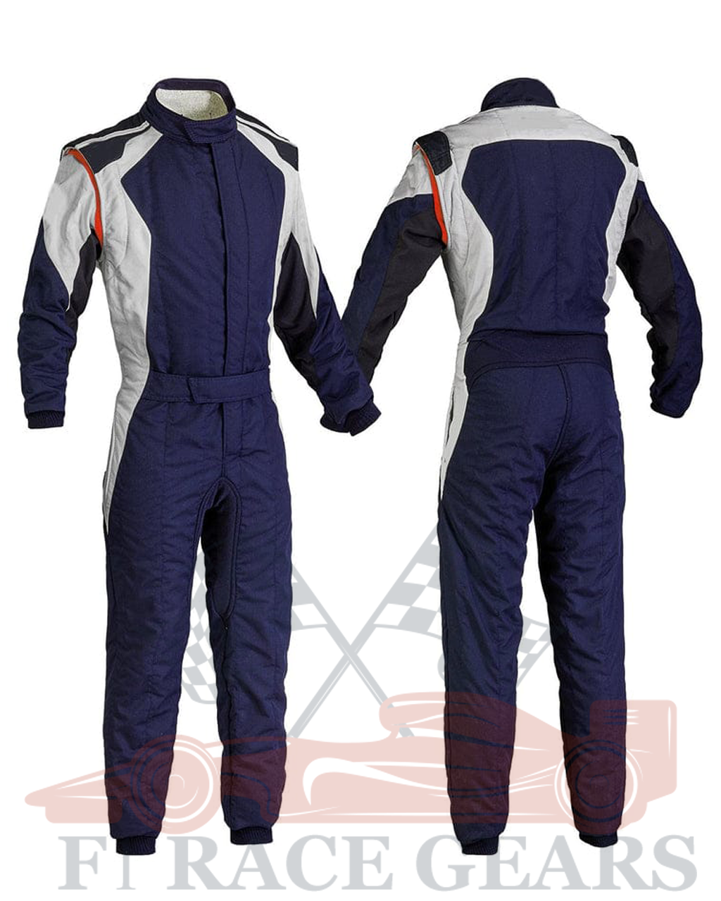 Go kart cardura race suit / Navy blue & White