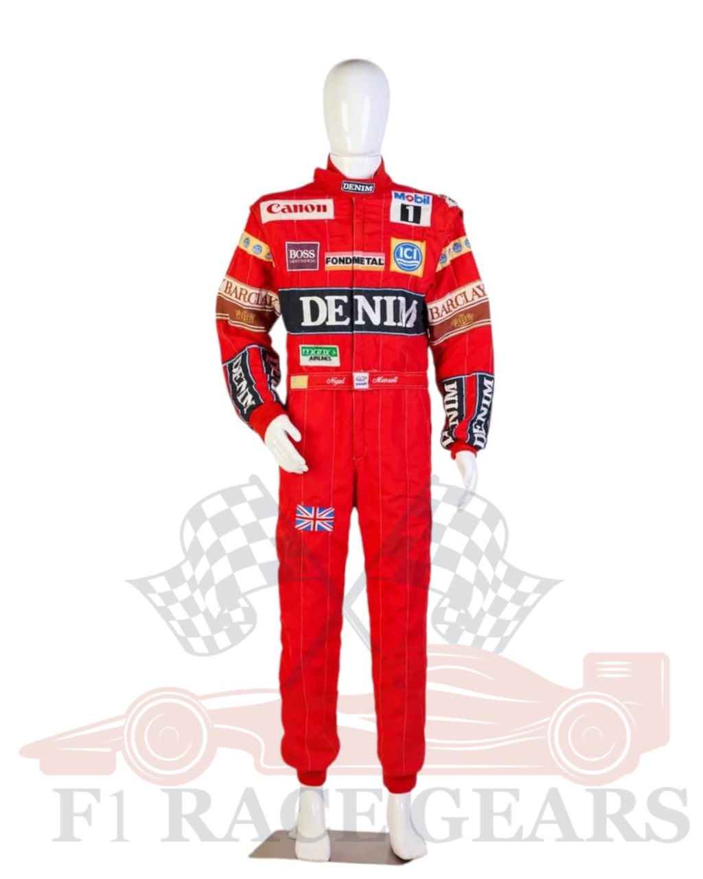 F1 1988 Canon Williams Stand 21 NIGEL MANSELL’S Race Suit