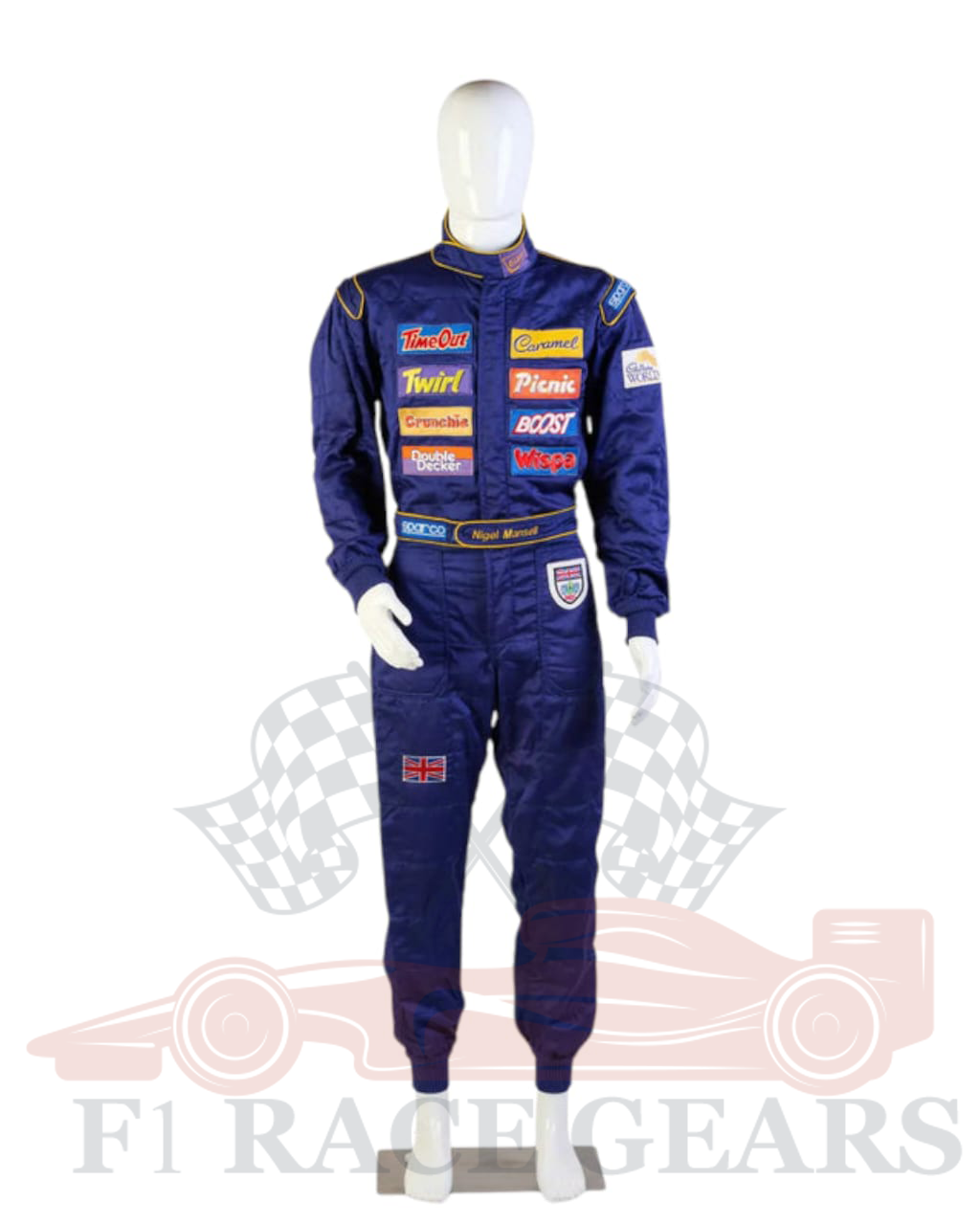 F1 1995 Race The Ace Cadbury's Chocolate NIGEL MANSELL Race Suit