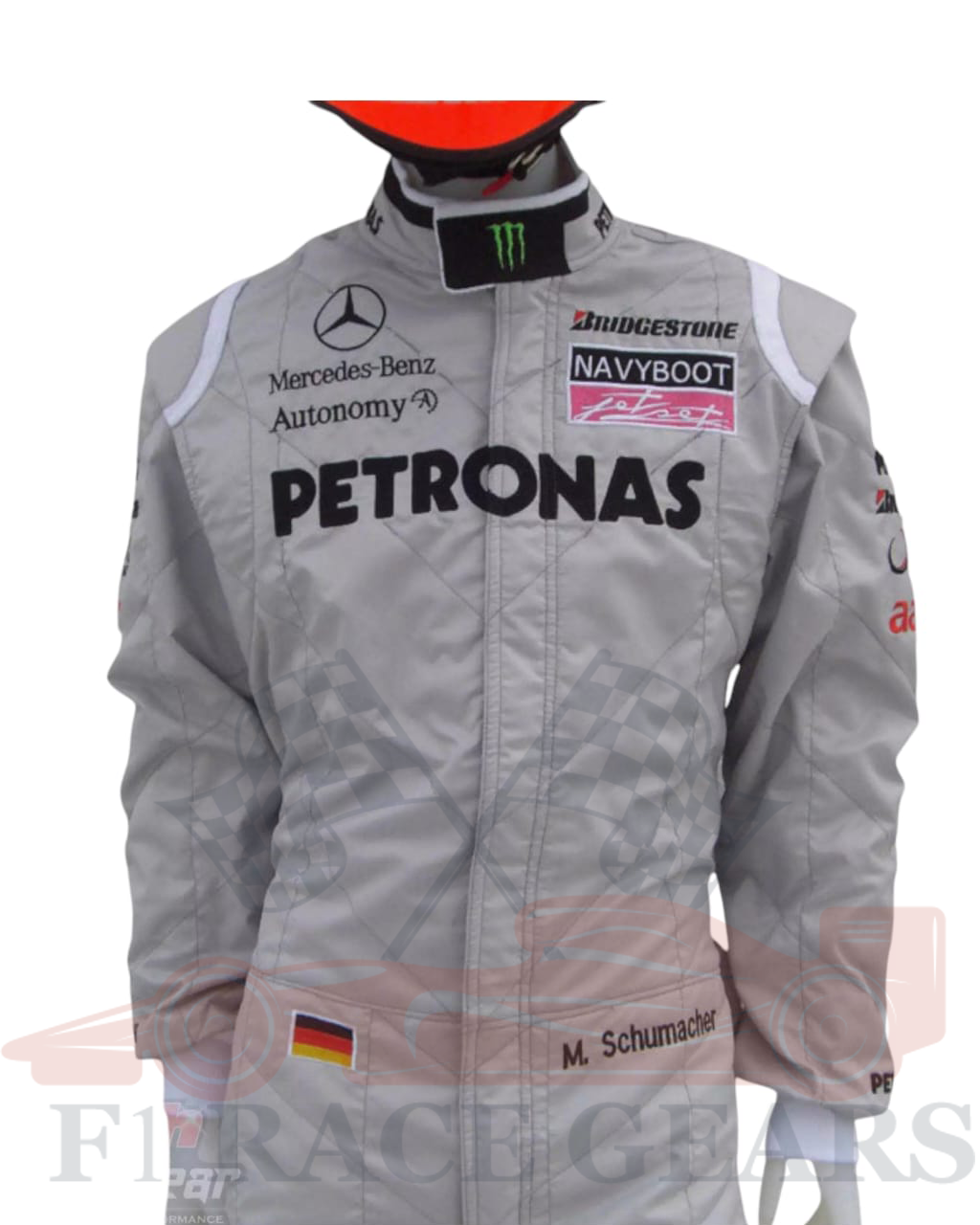 F1 Michael Schumacher 2010 Mercedes Benz Legend Embroiderd Race Suit