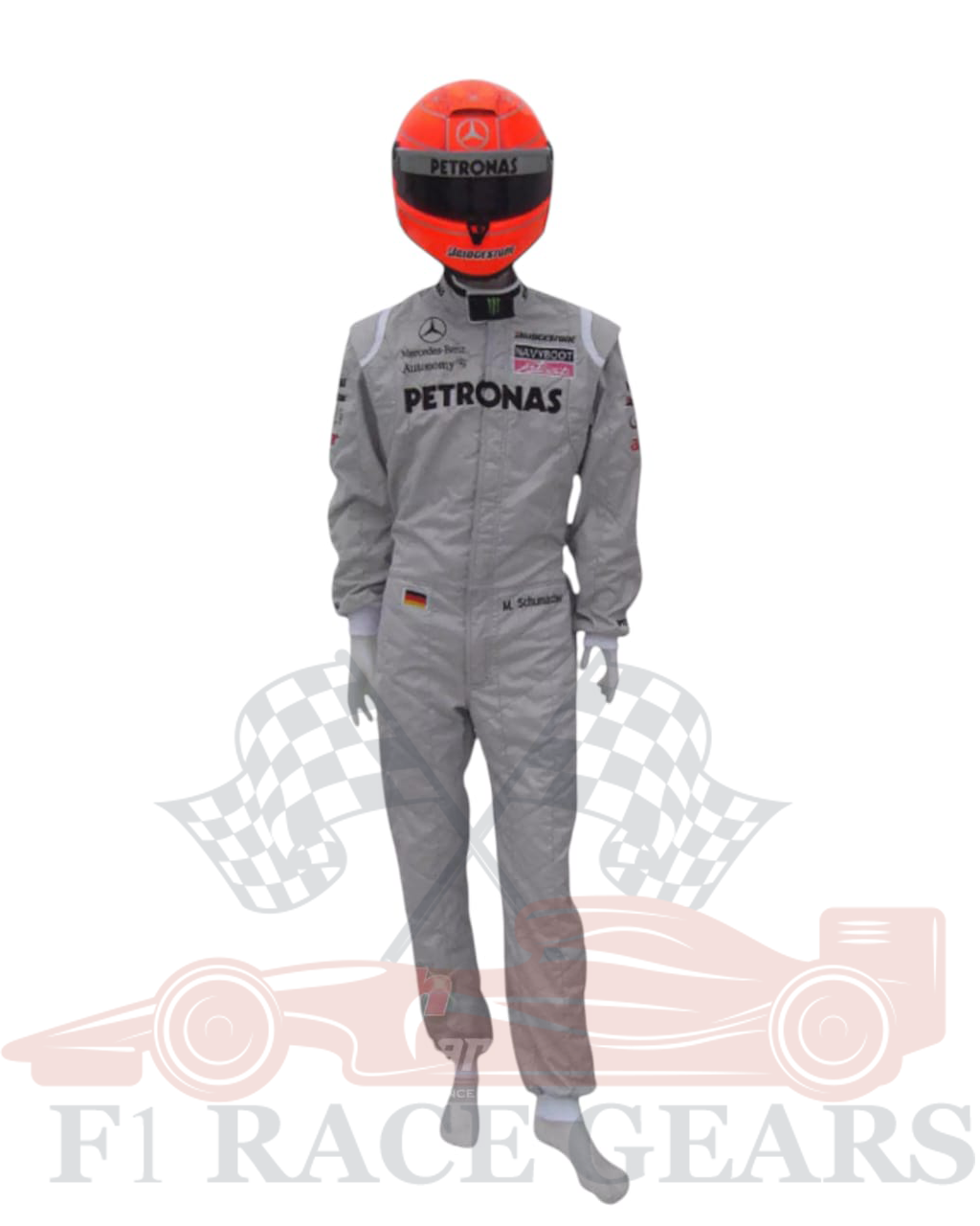 F1 Michael Schumacher 2010 Mercedes Benz Legend Embroiderd Race Suit