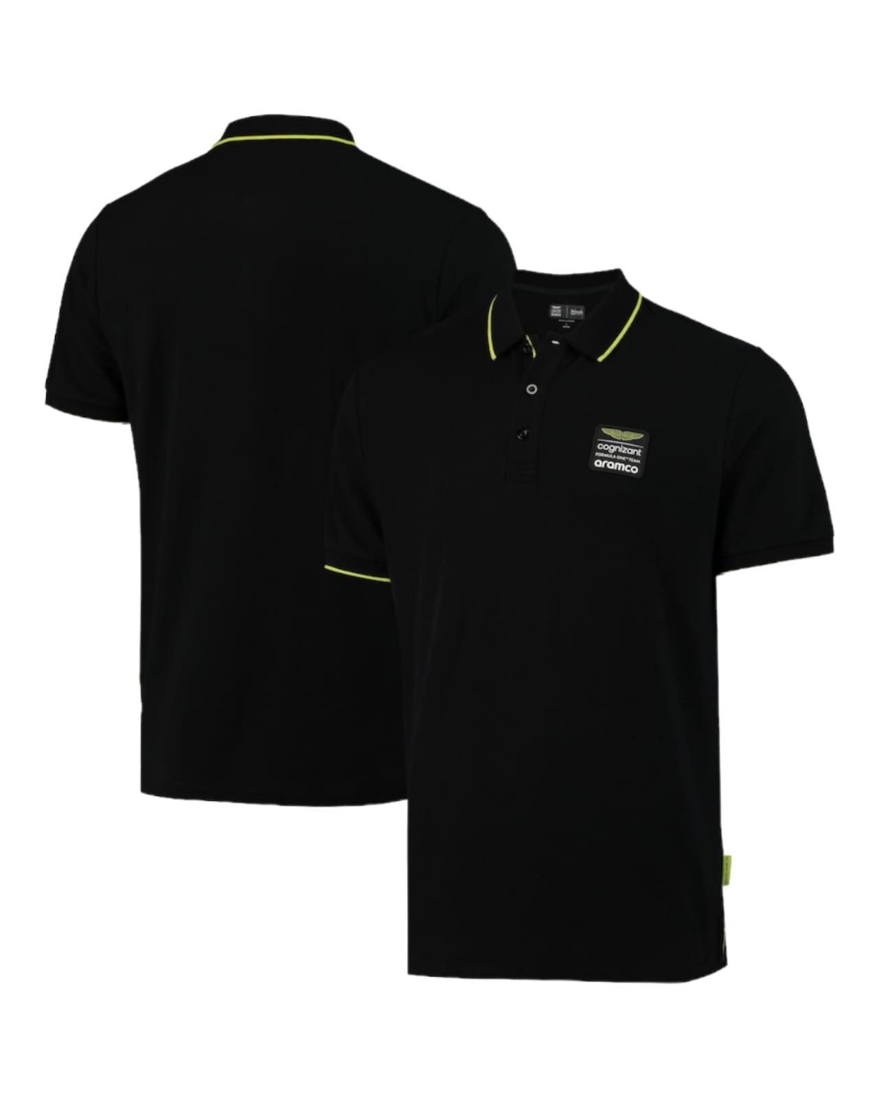 Aston Martin Aramco Cognizant F1 Lifestyle Polo - Black F1 RACE GEARS