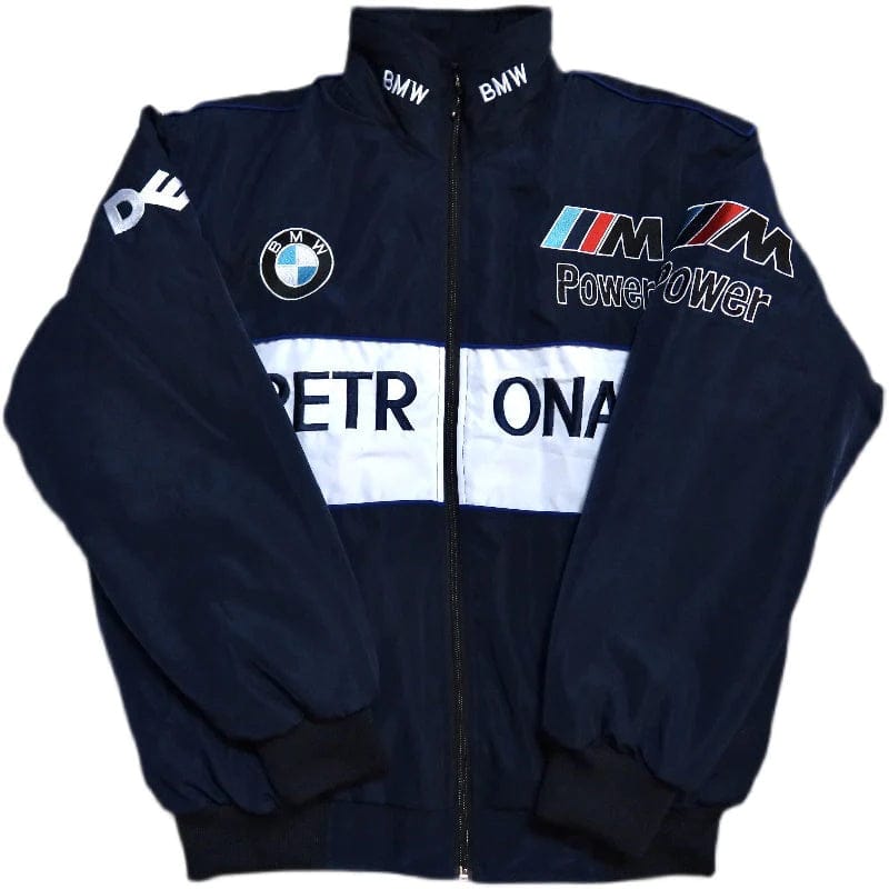 BMW Vintage Racing Embroidry Jacket  White
